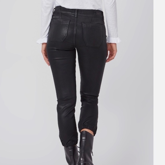 Paige Mayslie Joggers • Black Fog Luxe Coated - Picture 8 of 8